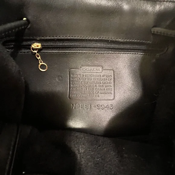 Coach Black Leather Backpack - Picture 9 of 14